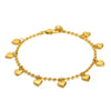 Hand Jewelry Stainless Steel 18K Gold Plated Heart Shape Ball Bead Bracelet