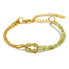 Hand Jewelry Stainless Steel 18K Gold Plated Twist Chain Natural Stone Stitching Geometric Style Bracelet For Women
