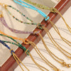 Hand Jewelry Stainless Steel 18K Gold Plated Twist Chain Natural Stone Stitching Geometric Style Bracelet For Women
