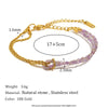 Hand Jewelry Stainless Steel 18K Gold Plated Twist Chain Natural Stone Stitching Geometric Style Bracelet For Women