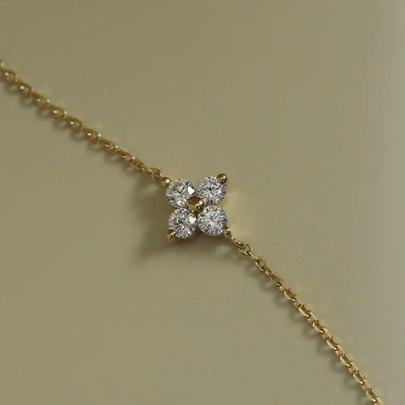 Hand Jewelry Zircon Geometric Light Luxury Set With Diamonds