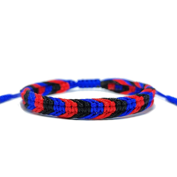 Hand Knitted Thread Rope Braided Bracelet Natural Colorful Geometric Woven Jewelry For Unisex