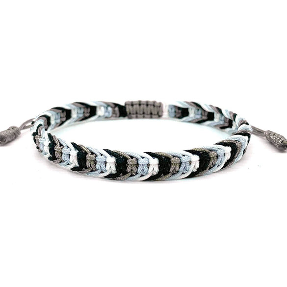 Hand Knitted Thread Rope Braided Bracelet Natural Colorful Geometric Woven Jewelry For Unisex