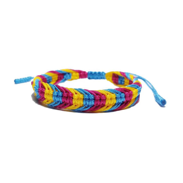 Hand Knitted Thread Rope Braided Bracelet Natural Colorful Geometric Woven Jewelry For Unisex