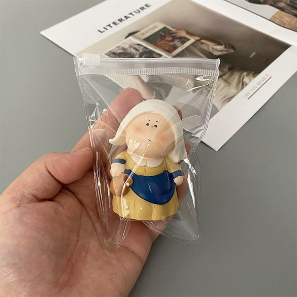 Hand Made Transparent Plastic Zipper Toy Storage Bag For Blind Box Dolls Dustproof And With Bubble Design