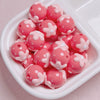 Hand Painted Flower Round Beads Beaded Diy Mobile Phone Chain And Key Chain Acrylic Jewelry Accessories For Cute Girls