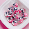 Hand Painted Flower Round Beads Beaded Diy Mobile Phone Chain And Key Chain Acrylic Jewelry Accessories For Cute Girls