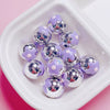 Hand Painted Flower Round Beads Beaded Diy Mobile Phone Chain And Key Chain Acrylic Jewelry Accessories For Cute Girls