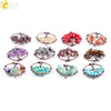 Hand Wound Natural Stone Tree Of Life Pendant Necklace With Colorful Crystal Gravel And Copper Accessories Fashion Jewelry