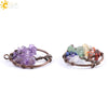 Hand Wound Natural Stone Tree Of Life Pendant Necklace With Colorful Crystal Gravel And Copper Accessories Fashion Jewelry