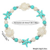 Hand Woven Bohemian Beach Bracelet Pine Stone Geometric Shell Starfish Turtle Foot Handmade