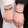 Hand Woven Copper Heart Letter Bracelet Simple Unisex Couple Bracelet With Black Rope