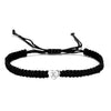 Hand Woven Copper Heart Letter Bracelet Simple Unisex Couple Bracelet With Black Rope