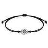 Hand Woven Geometric Alloy Compass Bracelet Unisex Friendship Couple Bracelet Graduation Gift Card Bracelet