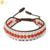 Hand Woven Natural Crystal Beaded Multilayer Bracelet Adjustable Gemstone Jewelry For Women And Unisex