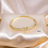 Handcrafted Copper Bracelet With Simple Inlay And Electroplating Popular Niche Design For Women