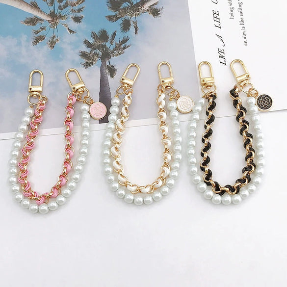 Handheld Chain Jewelry Accessories Metal Leather Double Chain Hand Knitted
