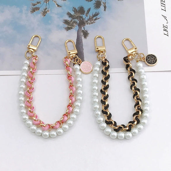 Handheld Chain Jewelry Accessories Metal Leather Double Chain Hand Knitted