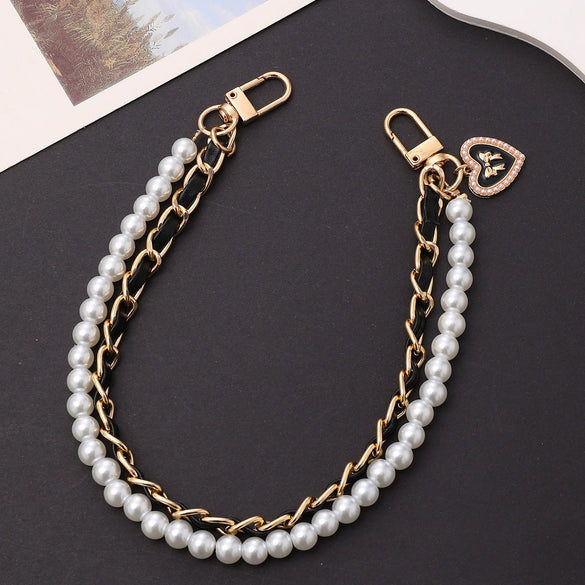 Handheld Chain Jewelry Accessories Metal Leather Double Chain Hand Knitted
