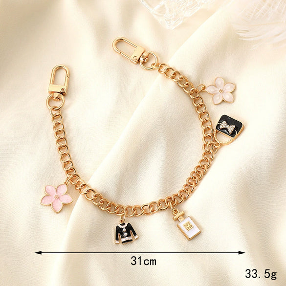 Handheld Chain Jewelry Accessories Metal Leather Double Chain Hand Knitted