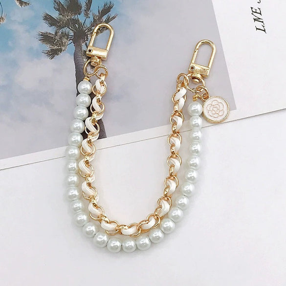 Handheld Chain Jewelry Accessories Metal Leather Double Chain Hand Knitted