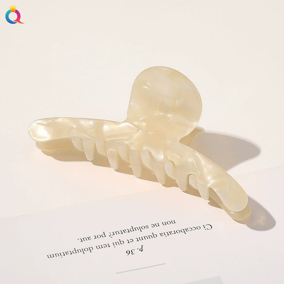Handmade Acetate Geometric Duckbill Hair Clip For Women Elegant Minimalist Hair Accessory