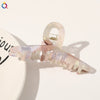 Handmade Acetate Leopard Print Shark Hair Clip For Women Retro Geometric Hair Accessory