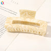 Handmade Acetate Leopard Print Shark Hair Clip For Women Retro Geometric Hair Accessory