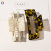 Handmade Acetate Leopard Print Shark Hair Clip For Women Retro Geometric Hair Accessory