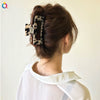 Handmade Acetate Leopard Print Shark Hair Clip For Women Retro Geometric Hair Accessory