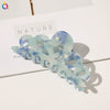 Handmade Acetate Leopard Print Shark Hair Clip For Women Retro Geometric Hair Accessory
