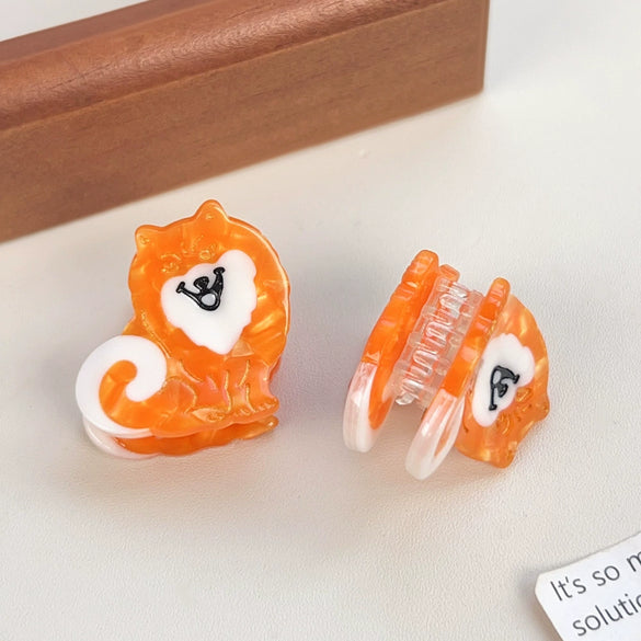 Handmade Acetic Acid Cartoon Animal Hair Accessories Including Cat Dog Side Clips And Shark Clips