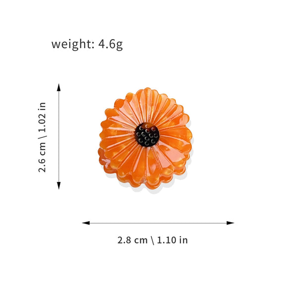 Handmade Acetic Acid Flower Hair Clips For Women Sunflower And Daisy Styles