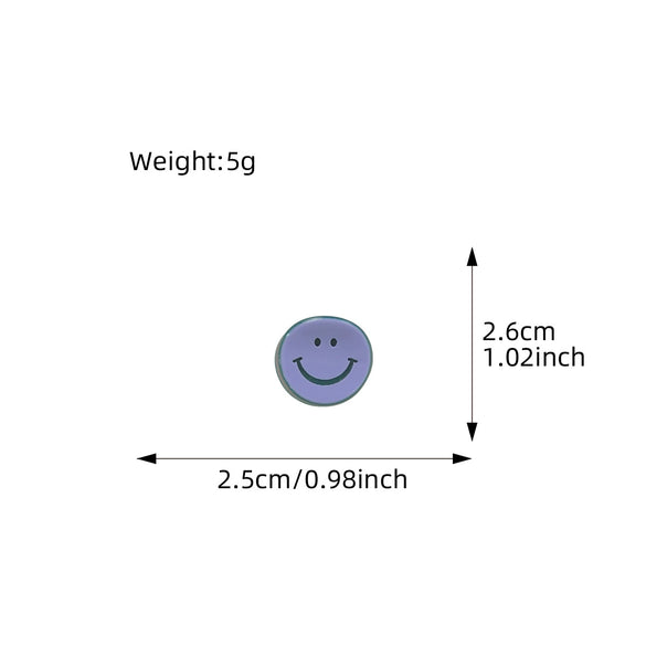 Handmade Acetic Acid Smiley Face Hairpin For Women Cute Cartoon Expression Hair Accessory