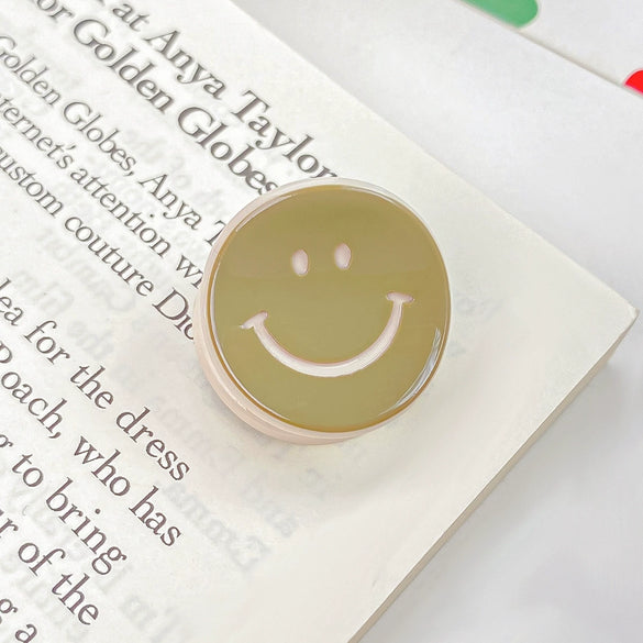 Handmade Acetic Acid Smiley Face Hairpin For Women Cute Cartoon Expression Hair Accessory