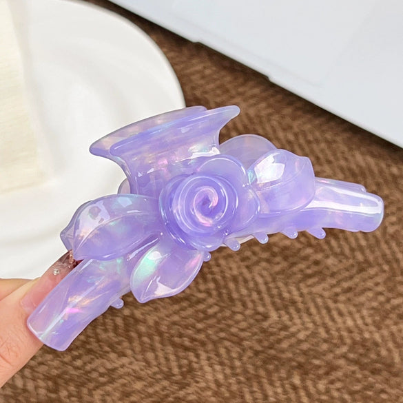 Handmade Acetic Acid Three Dimensional Flower Hair Clip For Women