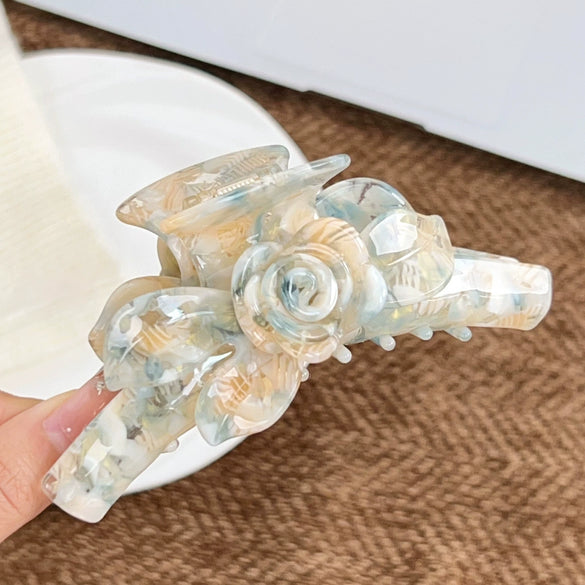 Handmade Acetic Acid Three Dimensional Flower Hair Clip For Women