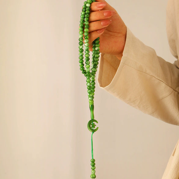 Handmade Acrylic And Alloy Muslim Arabic Rosary Beads Geometric Constellation Dualpurpose Bracelet Necklace
