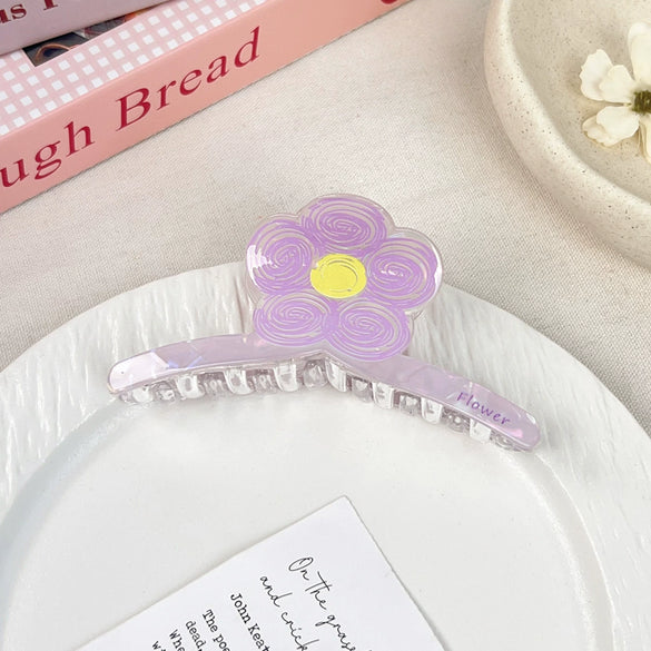 Handmade Acrylic And Resin Cute Flower Hairpins For Women