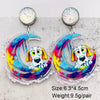 Handmade Acrylic Cartoon Animal Zodiac Geometric U Shaped Earrings