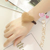 Handmade Acrylic Flocking Bow Hair Tie Cartoon Style Ponytail Elastic Hair Band For Women Hair Accessories