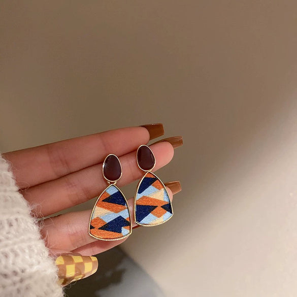 Handmade Acrylic Flowershaped Sunflower And Flamingo Earrings With French Oil Painting Style For Women