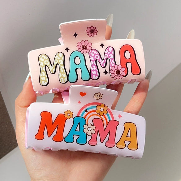 Handmade Acrylic Fresh Plants Flowers Style Square Hair Clamp For Women