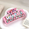 Handmade Acrylic Fresh Plants Flowers Style Square Hair Clamp For Women