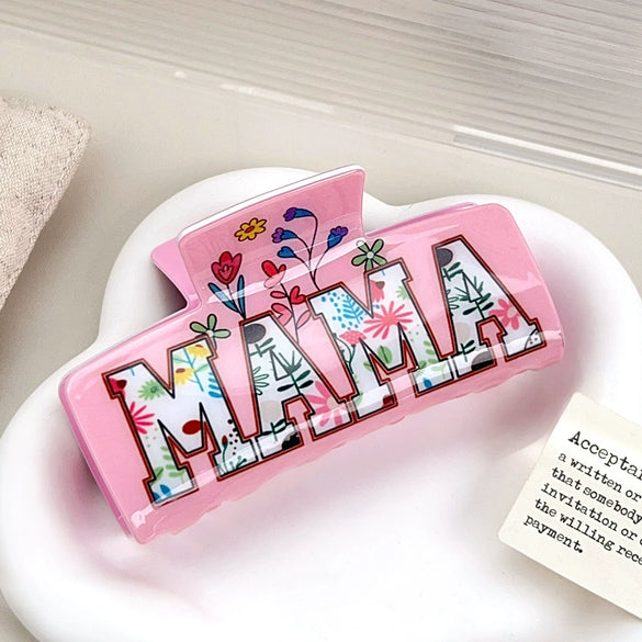 Handmade Acrylic Fresh Plants Flowers Style Square Hair Clamp For Women