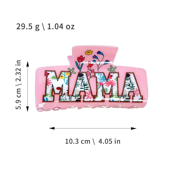 Handmade Acrylic Fresh Plants Flowers Style Square Hair Clamp For Women