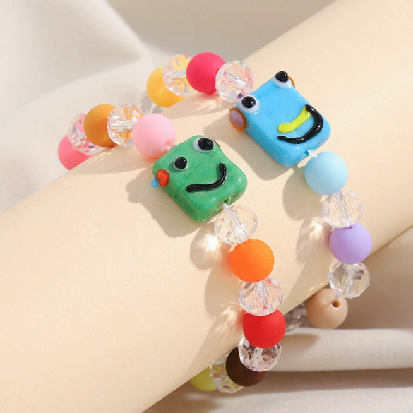 Handmade Acrylic Geometric Pattern Personality Women's Bracelet