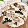 Handmade Acrylic Highend Women's Flower Shark Clip Hair Accessories Grabber Set