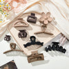 Handmade Acrylic Highend Women's Flower Shark Clip Hair Accessories Grabber Set