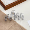 Handmade Acrylic Transparent Hair Grasp Clip With Lace Bow Pattern For Women